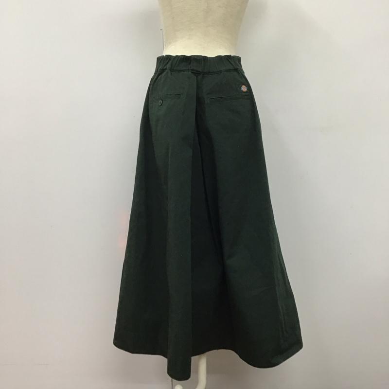 ディッキーズ Dickies スカート ロングスカート ロングスカート フレアスカート デニムスカート M 無地 緑 / グリーン /  レディース USED 古着 中古 10125344