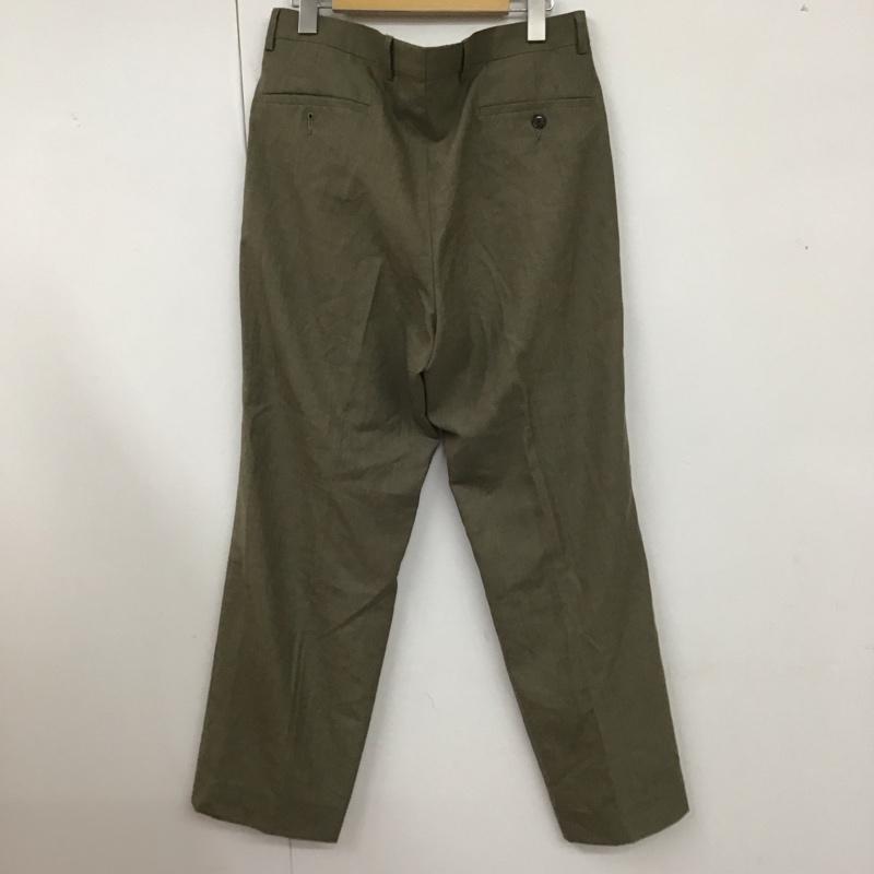 ラルフローレン RALPHLAUREN パンツ スラックス スラックスパンツ ワイドパンツ カジュアルパンツ センタータックパンツ 80s 緑タグ 32インチ 無地 カーキ / カーキ /  メンズ USED 古着 中古 10116406