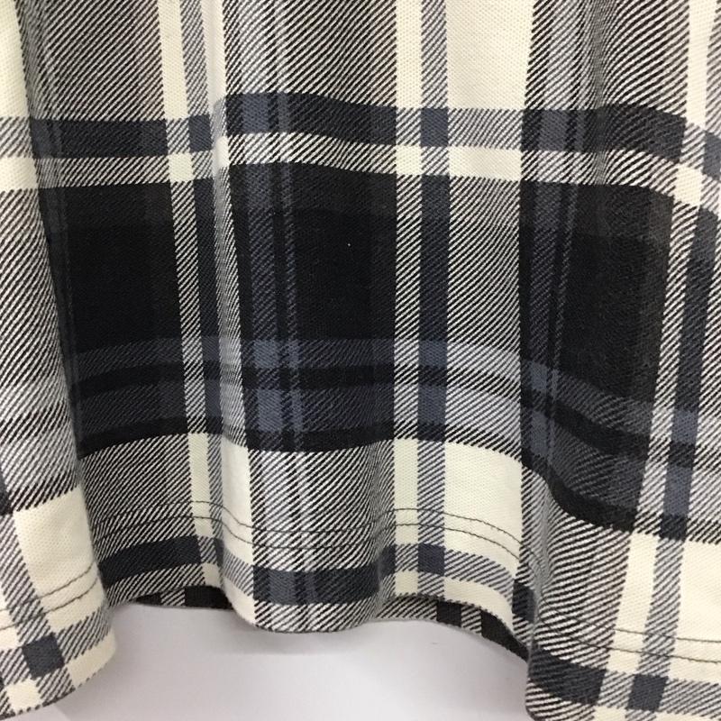 アベイシングエイプ A BATHING APE ポロシャツ 半袖 チェック S ワンポイント 灰 / グレー / X 白 / ホワイト /  レディース USED 古着 中古 10138688