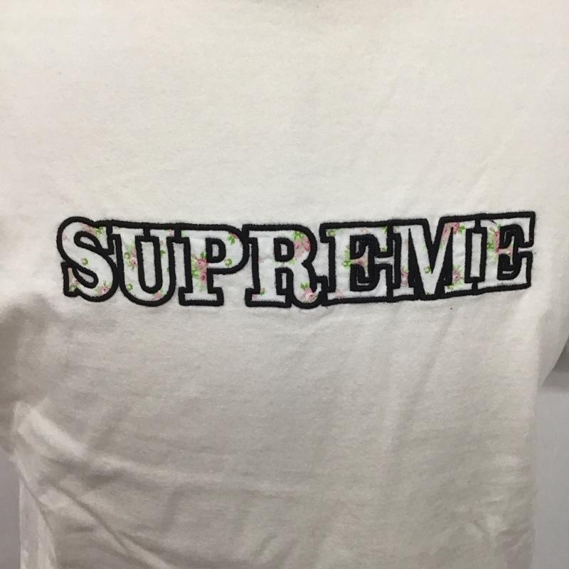 シュプリーム Supreme Tシャツ 半袖 18AW FloralLogoTee 半袖カットソー クルーネックカットソー M ロゴ、文字 白 / ホワイト /  メンズ USED 古着 中古 10126726