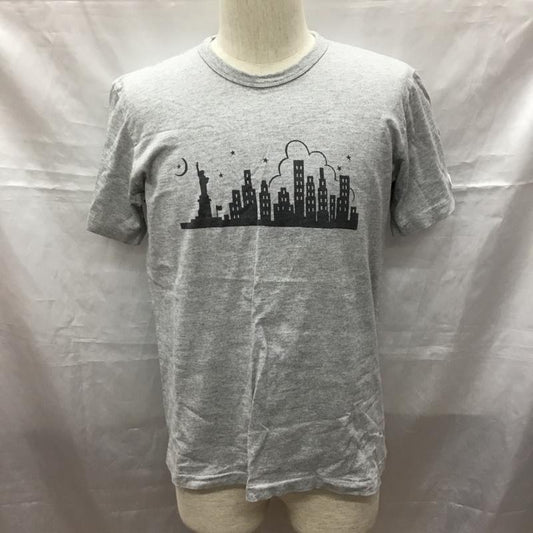 チャンピオン Champion Tシャツ 半袖 半袖カットソー プリントTシャツ クルーネックカットソー M プリント 灰 / グレー /  メンズ USED 古着 中古 10116019