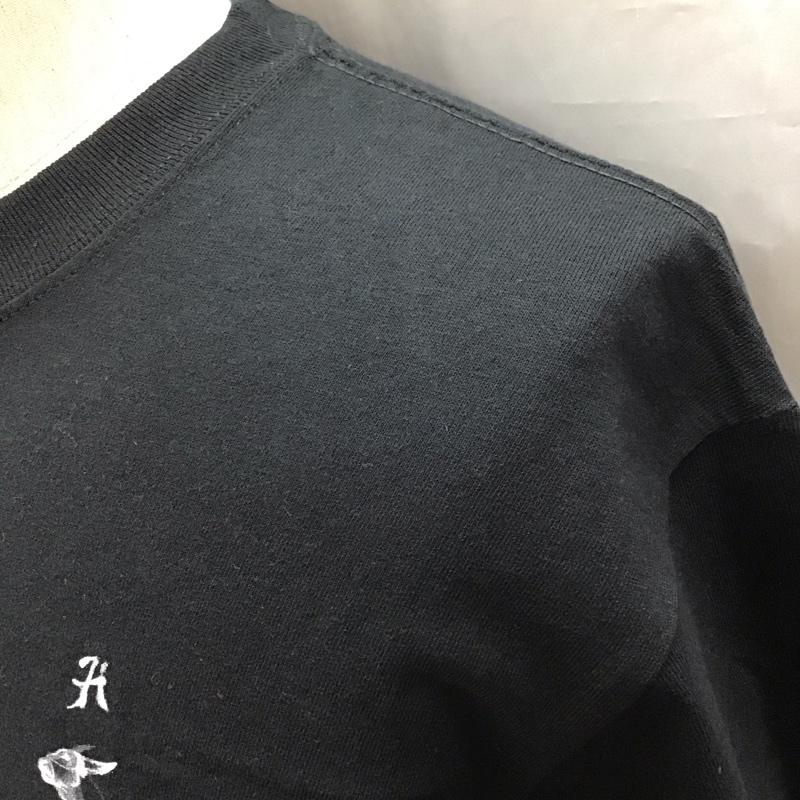 ハフ HUF Tシャツ 半袖 半袖カットソー プリントTシャツ クルーネックカットソー M プリント 黒 / ブラック /  メンズ USED 古着 中古 10116579