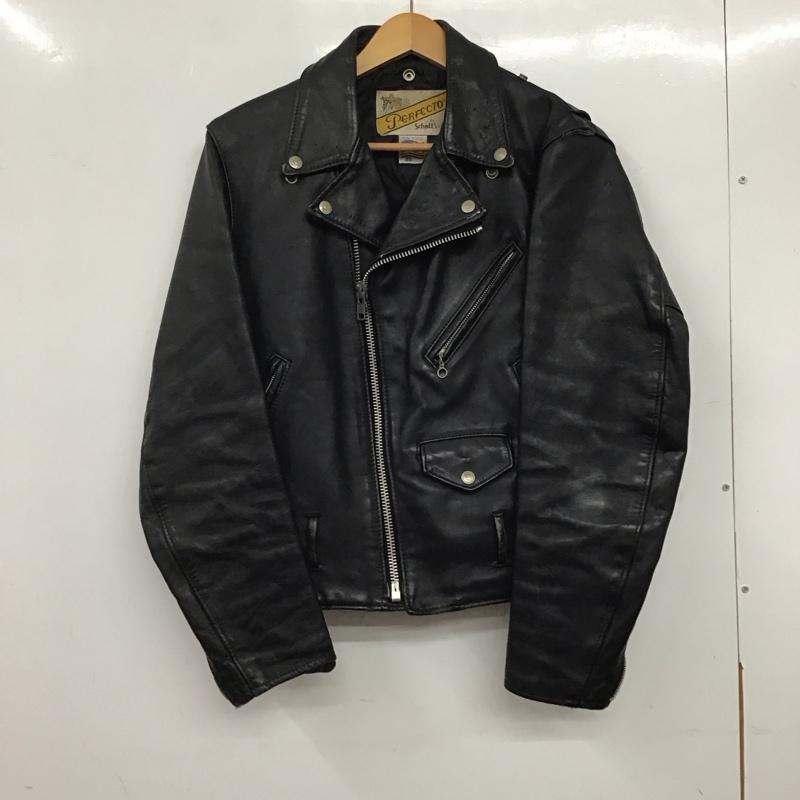 ショット Shott ジャケット、上着 ライダース 36 無地 黒 / ブラック /  メンズ USED 古着 中古 10140329