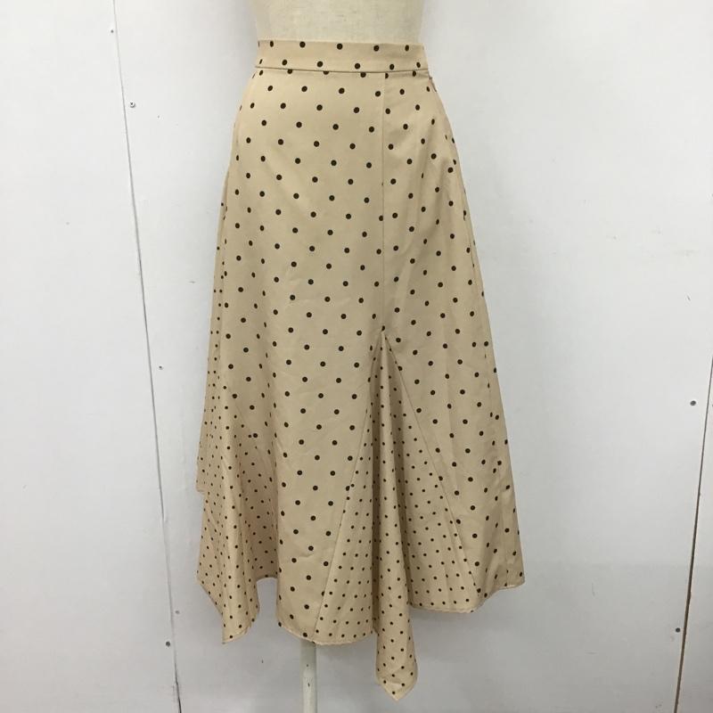 リエンダ rienda スカート ロングスカート 110BA631-0900 MIXPatternJ/Wフレアスカート S ドット ベージュ / ベージュ /  レディース USED 古着 中古 10106201