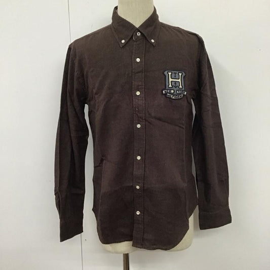 トミーヒルフィガー TOMMY HILFIGER シャツ、ブラウス 長袖 0887859447-204 起毛 M ワンポイント ダークブラウン / ダークブラウン /  メンズ USED 古着 中古 10111186
