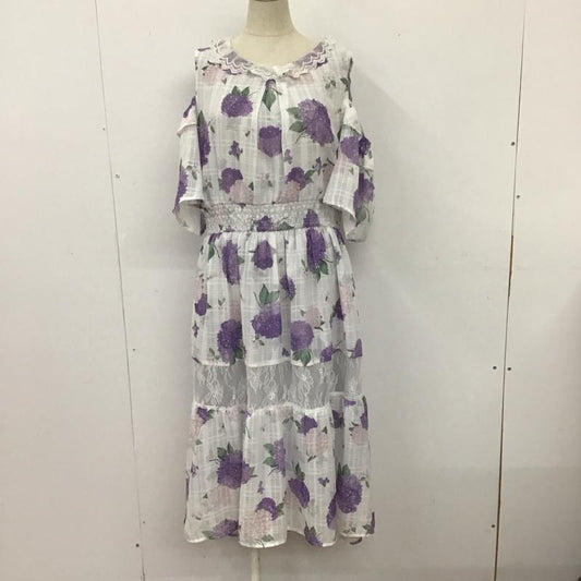 アクシーズファム axes femme ワンピース ひざ丈スカート FREE 花柄 X チェック マルチカラー / マルチカラー /  レディース USED 古着 中古 10108634
