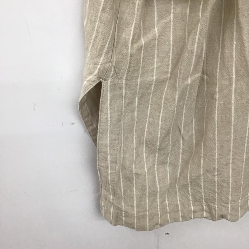 アメリカンホリック AMERICAN HOLIC チュニック 半袖 HA12L0G0190 スキッパーリネンブレンドポンチョチュニック FREE ストライプ ベージュ / ベージュ /  レディース USED 古着 中古 10129230