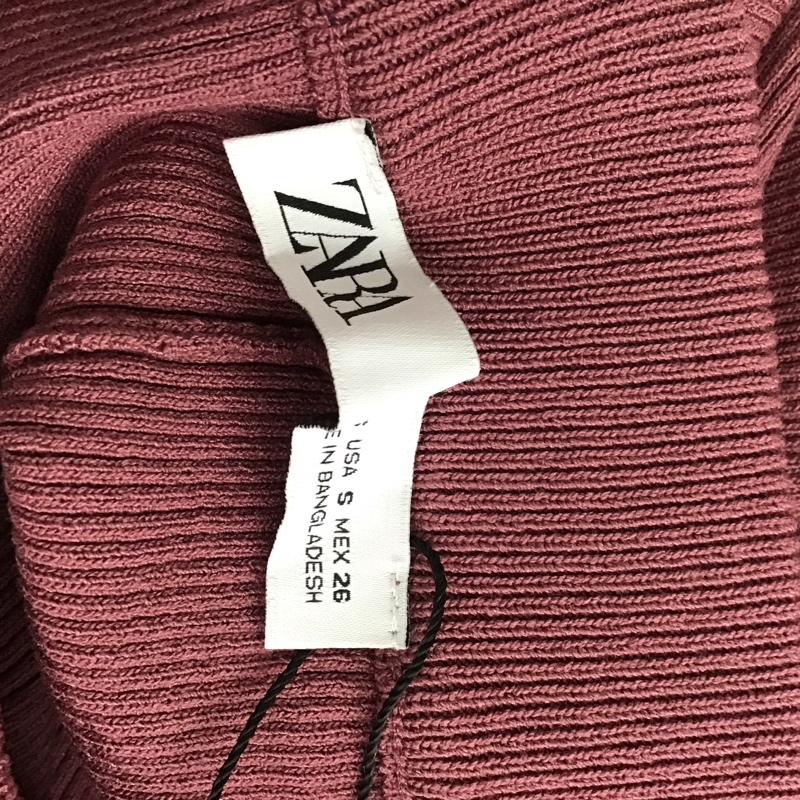 ザラ ZARA スカート ロングスカート ロングスカート ニットスカート フレアスカート S 無地 えんじ / ワインレッド /  レディース USED 古着 中古 10125168