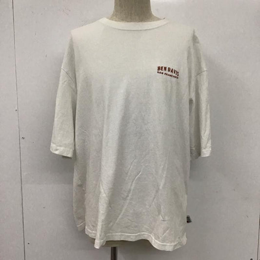 ベンデイビス BEN DAVIS Tシャツ 半袖 C-2580005 グラフィックTシャツ BARBERSHOPEMBROIDERYBIGTEE プリントTシャツ XL プリント 白 / ホワイト /  メンズ USED 古着 中古 10110736
