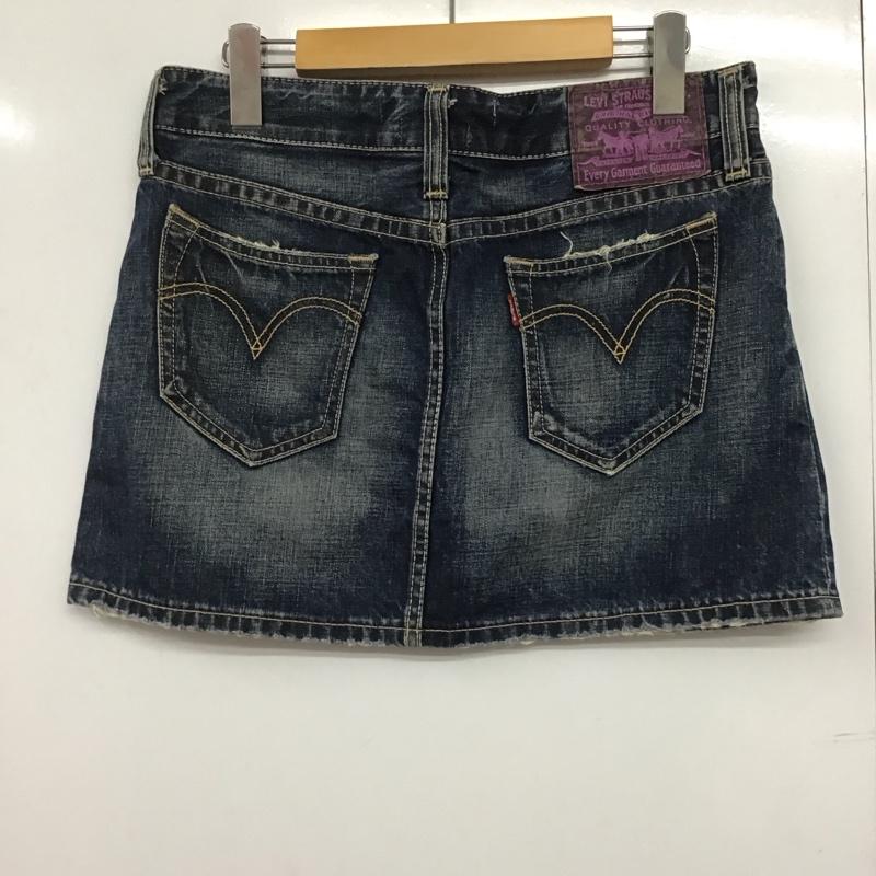 リーバイス Levi s スカート ミニスカート デニムスカート L 無地 インディゴ / インディゴ /  レディース USED 古着 中古 10144257