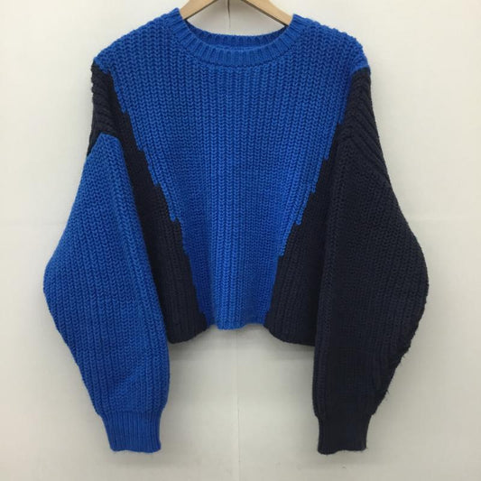 ザラ ZARA ニット、セーター 長袖 M  青 / ブルー / X 紺 / ネイビー /  レディース USED 古着 中古 10144626