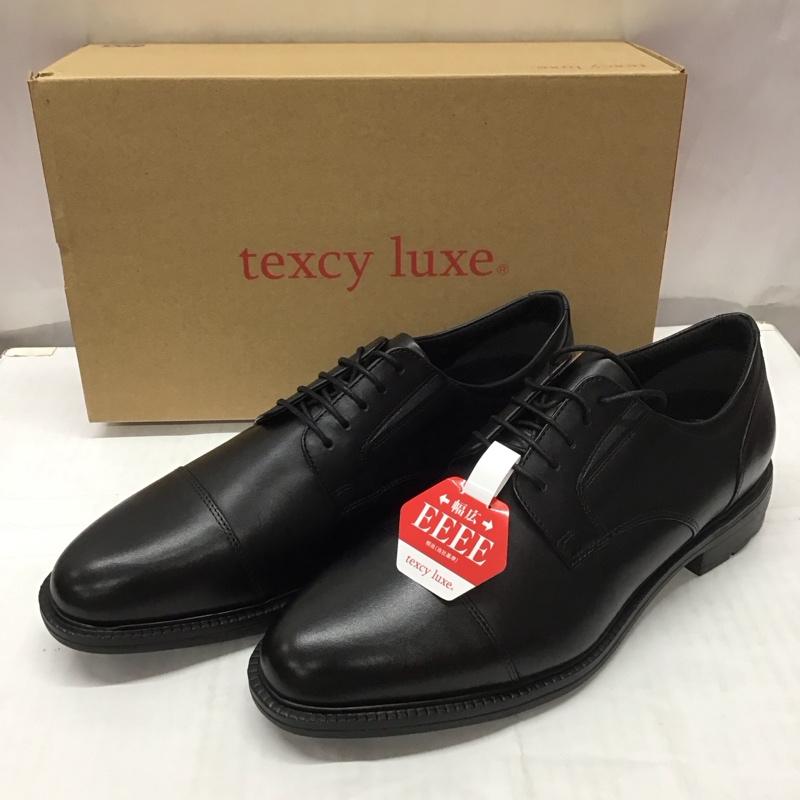 アシックス ASICS 革靴 革靴 TU-7796 texcy luxe ストレートチップ 幅広 箱有 4E 26cm 26.0cm 無地 黒 / ブラック /  メンズ USED 古着 中古 10111730
