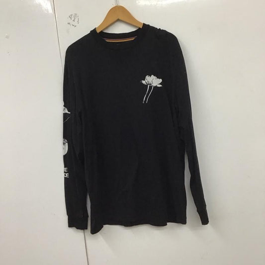 ポールスミス Paul Smith カットソー 長袖 長袖カットソー プリントTシャツ クルーネック XL プリント 黒 / ブラック /  メンズ USED 古着 中古 10129500