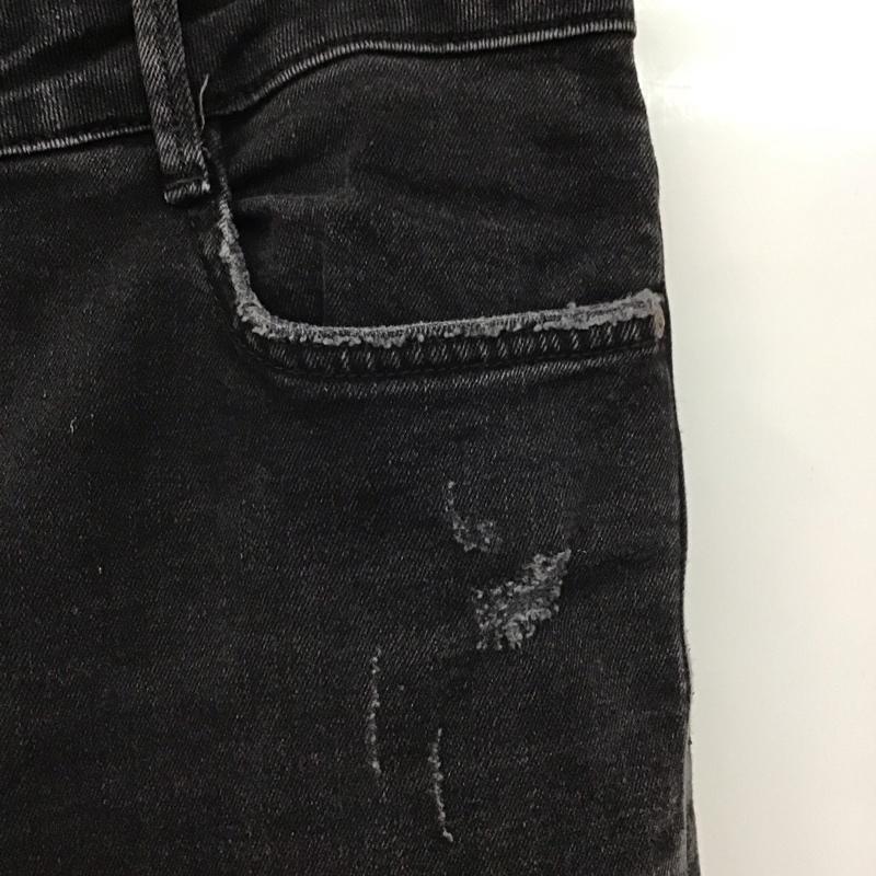 ザラベーシック ZARA BASIC パンツ デニム、ジーンズ デニムパンツ スリムパンツ カジュアルパンツ ストレッチパンツ 38 無地 黒 / ブラック /  レディース USED 古着 中古 10129312