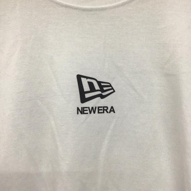 ニューエラ NEW ERA Tシャツ 半袖 半袖カットソー プリントTシャツ クルーネックカットソー L ロゴ、文字 白 / ホワイト /  メンズ USED 古着 中古 10146762