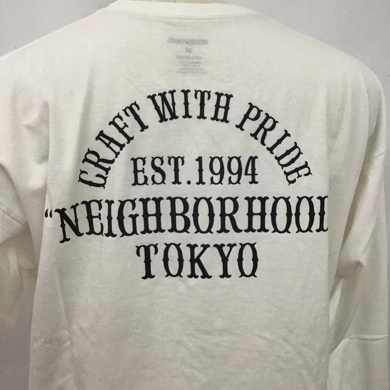 ネイバーフッド NEIGHBORHOOD カットソー 長袖 長袖カットソー クルーネックカットソー ロングスリーブカットソー プリントTシャツ M プリント 白 / ホワイト /  メンズ USED 古着 中古 10123765