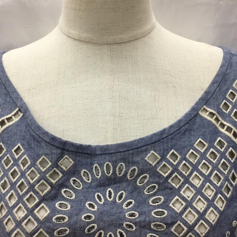 古着 USED ワンピース ミニスカート TSFOP-070 rich M 刺繍 水色 / ライトブルー /  レディース USED 古着 中古 10118489