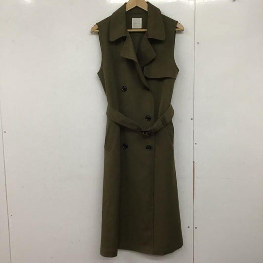 ローリーズファーム LOWRYS FARM ベスト ベスト lf715052ts トレンチジレベスト ノースリーブカットソー L 無地 カーキ / カーキ /  レディース USED 古着 中古 10143756