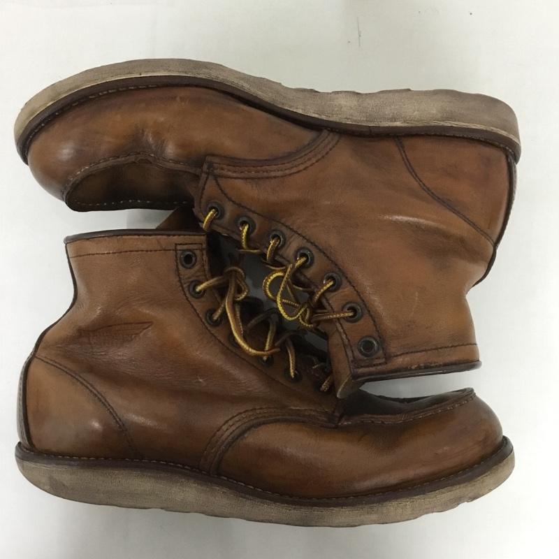 レッドウィング RED WING ブーツ ショートブーツ 875 6インチ クラシックモック レザー 27cm USA9E 27.0cm ロゴ、文字 茶 / ブラウン /  メンズ USED 古着 中古 10124609