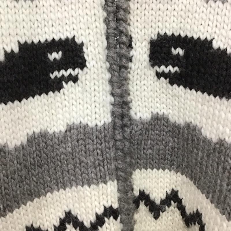 古着 USED カーディガン 長袖 ジップアップニットジャケット 長袖ニットジャケット M プリント マルチカラー / マルチカラー /  メンズ USED 古着 中古 10142366