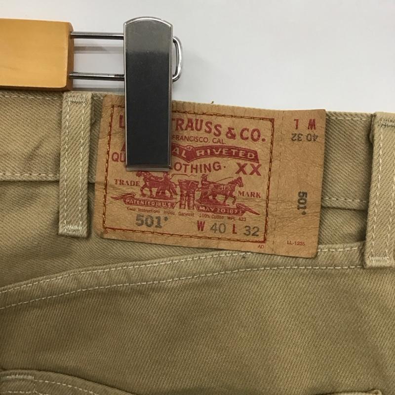 リーバイス Levi s パンツ チノパン WPL423 501 W40 L32 ボタンフライ 40インチ 無地 ベージュ / ベージュ /  メンズ USED 古着 中古 10112928
