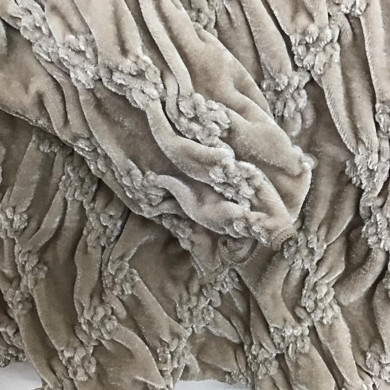 アズールバイマウジー AZUL BY MOUSSY カットソー 長袖 250HAC80-594I ベロアデザインカットトップス FREE 無地 ベージュ / ベージュ /  レディース USED 古着 中古 10140740