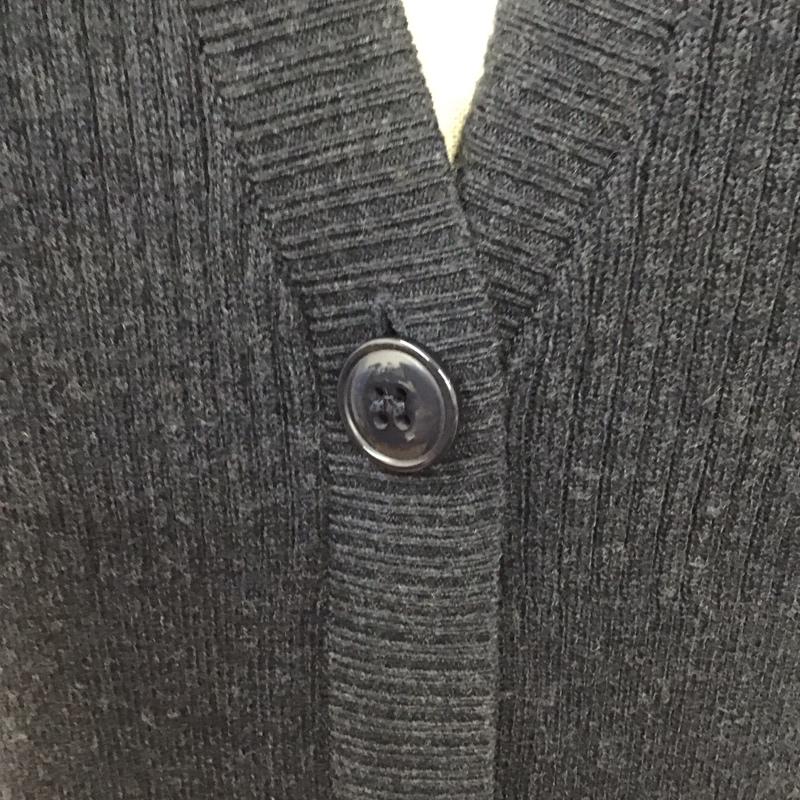 ザラ ZARA カーディガン 長袖 5507 106 407 Vネック ロング丈 M 無地 紺 / ネイビー /  レディース USED 古着 中古 10122489