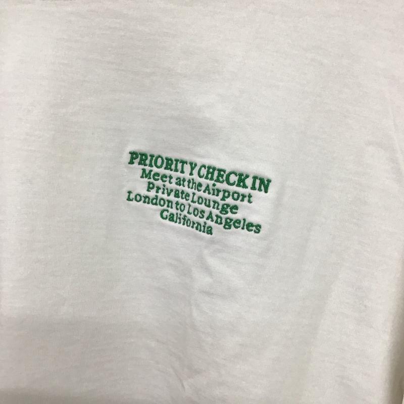 ザラ ZARA Tシャツ 長袖 M ロゴ、文字 X 刺繍 白 / ホワイト /  レディース USED 古着 中古 10133792