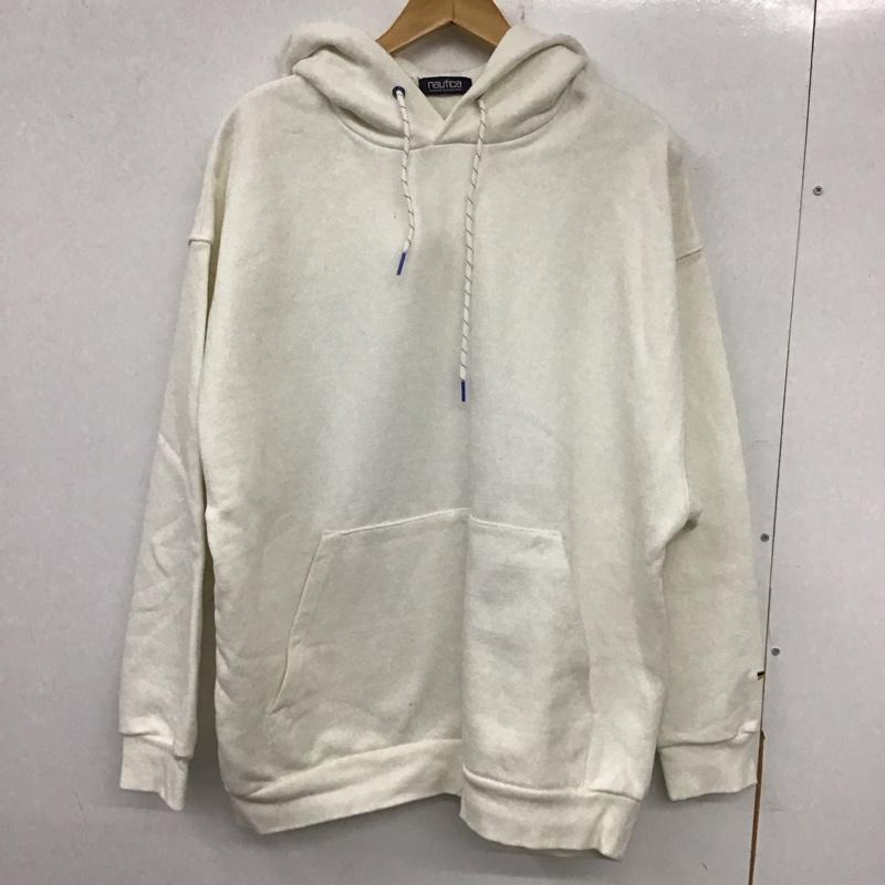 ノーティカ NAUTICA パーカー 長袖 長袖パーカー プルオーバーパーカー スウェット L 無地 白 / ホワイト /  メンズ USED 古着 中古 10140518