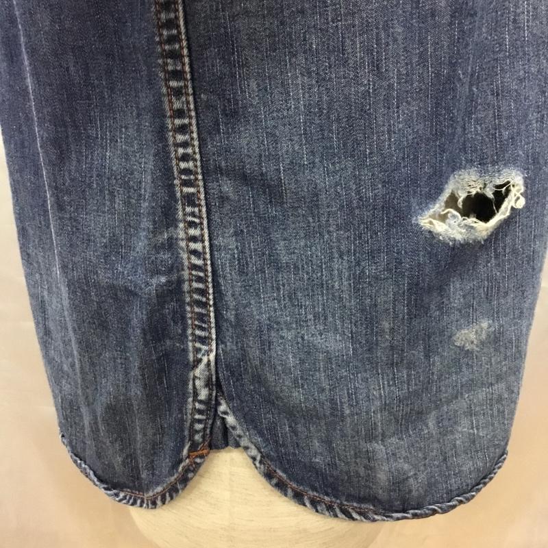 ティーエムティー TMT シャツ、ブラウス 長袖 長袖シャツ カラーシャツ ポケットシャツ 長袖カットソー デニムシャツ L 無地 インディゴ / インディゴ /  メンズ USED 古着 中古 10118654