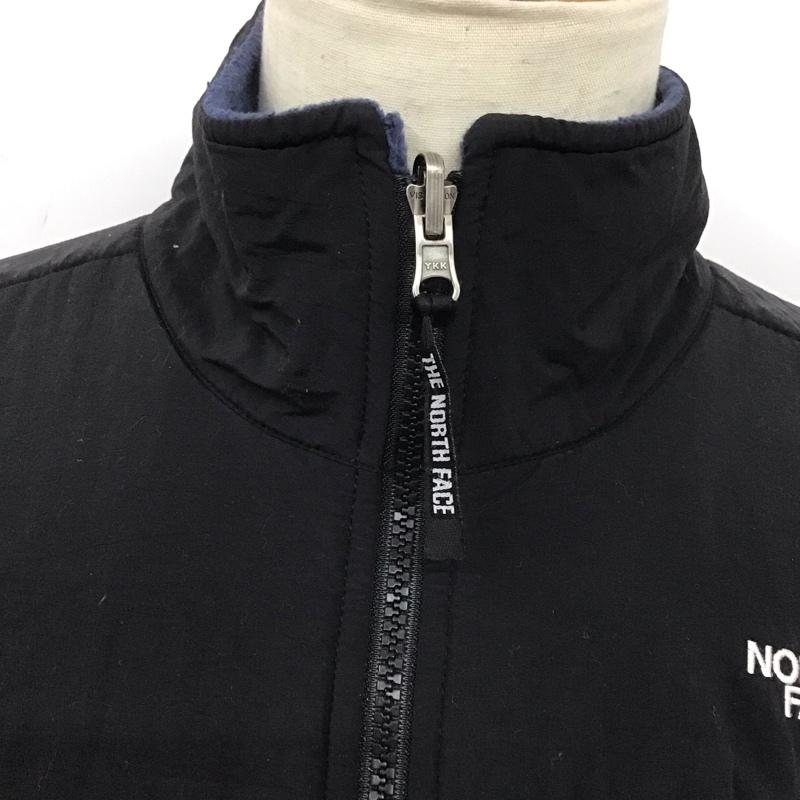 ザノースフェイス THE NORTH FACE ジャケット、上着 ジャンパー、ブルゾン フリースジャケット L ロゴ、文字 黒 / ブラック / X 紺 / ネイビー /  メンズ USED 古着 中古 10124517