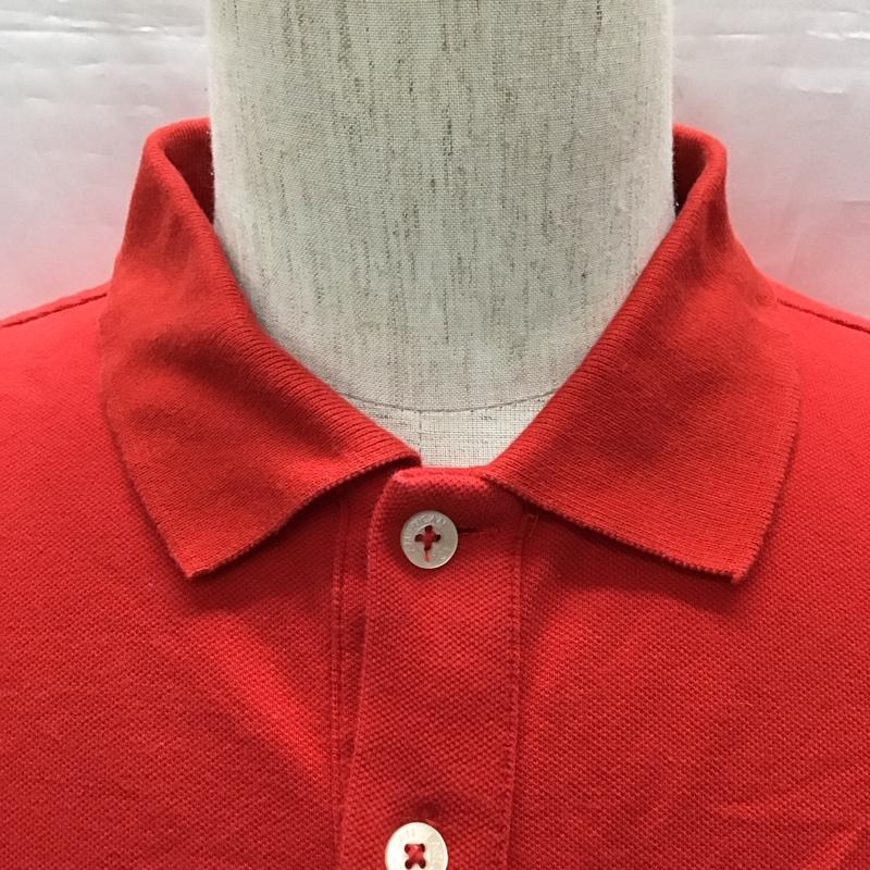 アメリカンイーグル AMERICANEAGLE ポロシャツ 半袖 半袖ポロシャツ カラーシャツ 半袖カットソー M ロゴ、文字 赤 / レッド /  メンズ USED 古着 中古 10116264