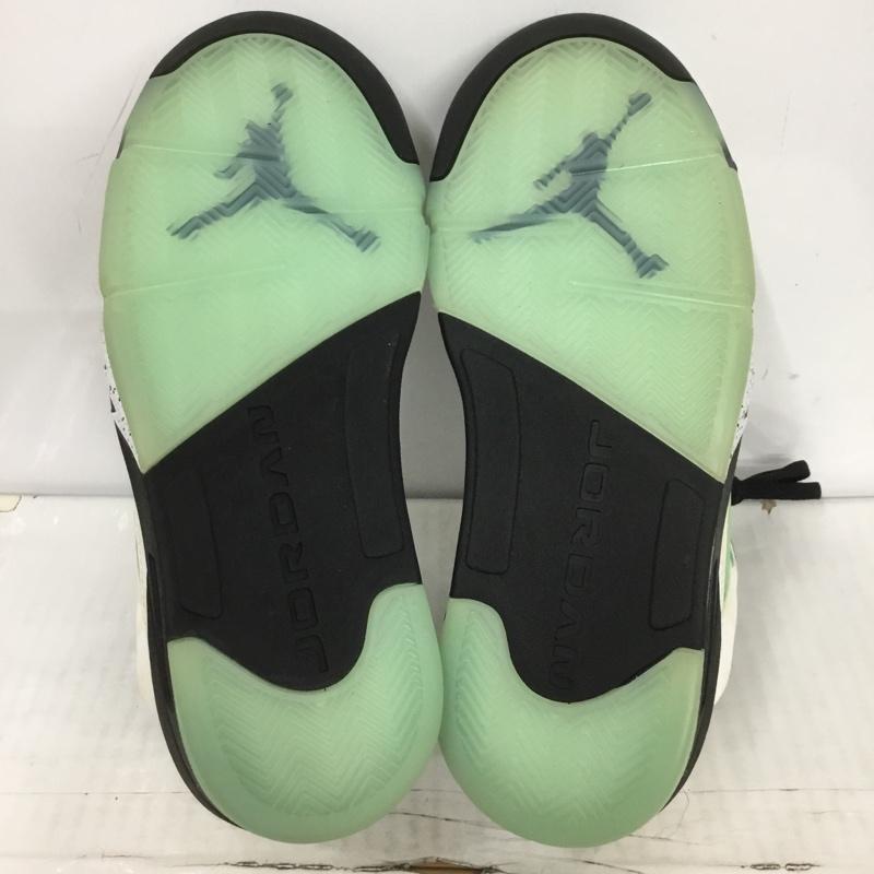 ナイキ NIKE スニーカー スニーカー CN2932-100 AIR JORDAN 5 RETRO SNGL DY 26cm 箱有 26.0cm  白 / ホワイト / X 黒 / ブラック / X 薄緑 / ライトグリーン /  メンズ USED 古着 中古 10124206
