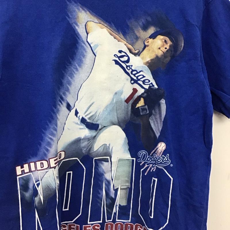 古着 USED Tシャツ 半袖 半袖カットソー プリントTシャツ クルーネックカットソー 野茂英雄 M プリント 青 / ブルー /  メンズ USED 古着 中古 10147384