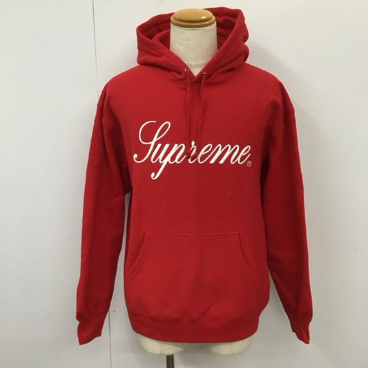シュプリーム Supreme パーカー 長袖 23AW raisedscripthoodedsweatshirt 長袖パーカー プルオーバーパーカー L ロゴ、文字 赤 / レッド /  メンズ USED 古着 中古 10115141