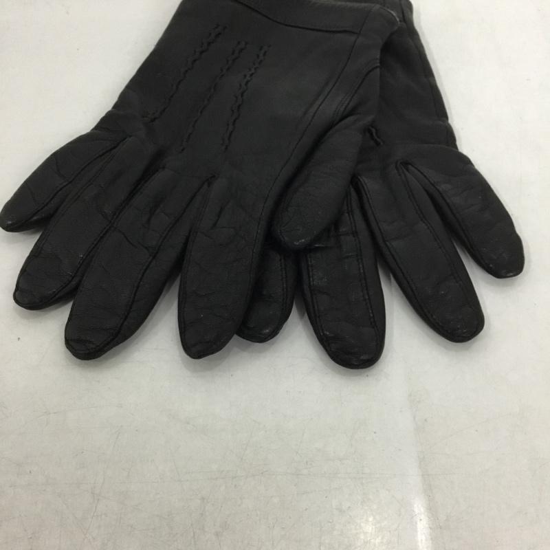 ボルサリーノ Borsalino ファッション小物 手袋 レザー ロゴ、文字 黒 / ブラック /  メンズ USED 古着 中古 10144356