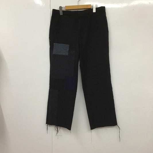 リメイクフルギ リメイク古着 パンツ スラックス リメイクパンツ ワイドパンツ スラックス カジュアルジーンズ 無地 黒 / ブラック /  メンズ USED 古着 中古 10105560