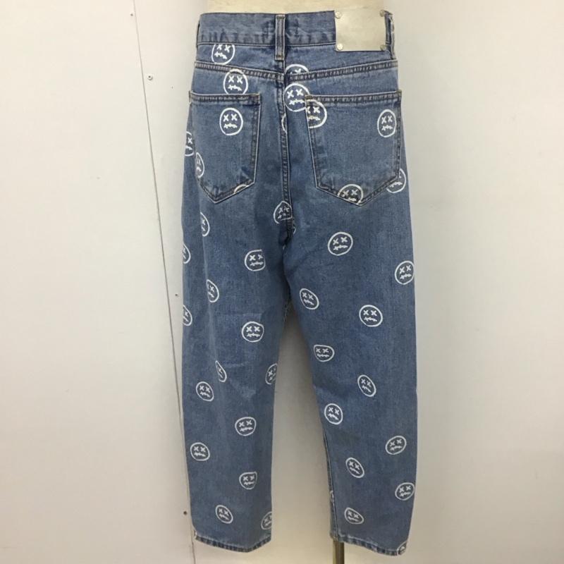 マスノウン MASSNOUN パンツ デニム、ジーンズ デニムパンツ ジーンズ ワイドパンツ カジュアルパンツ S プリント インディゴ / インディゴ /  メンズ USED 古着 中古 10110878