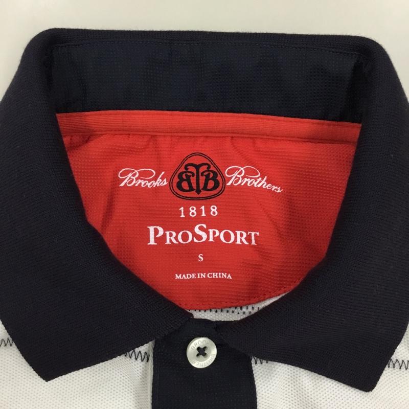 ブルックスブラザーズ BROOKS BROTHERS ポロシャツ 半袖 S ワンポイント 白 / ホワイト / X 紺 / ネイビー /  メンズ USED 古着 中古 10112867