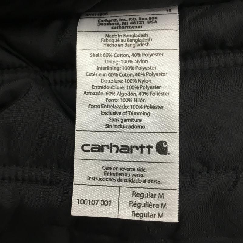 カーハート Carhartt ジャケット、上着 ジャケット、ブレザー RN14806 100107 001 Woodward Black Water Repellent Quick Duck Jacket M ロゴ、文字 黒 / ブラック /  メンズ USED 古着 中古 10124450