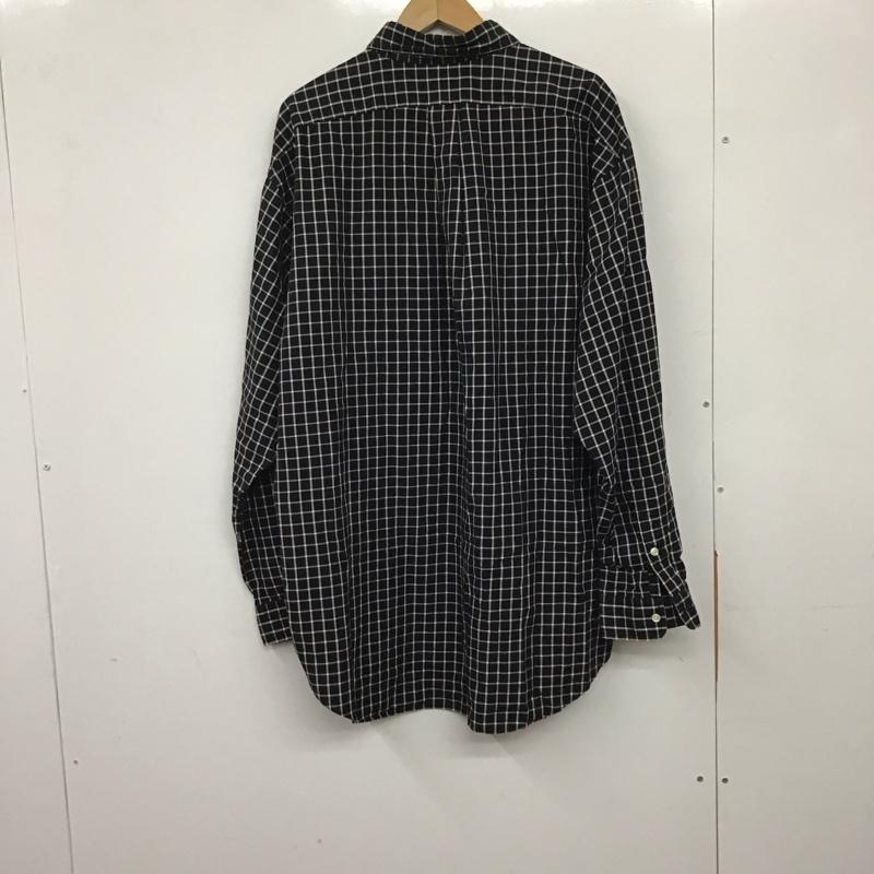 ラルフローレン RALPHLAUREN シャツ、ブラウス 長袖 長袖シャツ チェックシャツ カラーシャツ ボタンダウンシャツ XL チェック 黒 / ブラック / X 白 / ホワイト /  メンズ USED 古着 中古 10136710