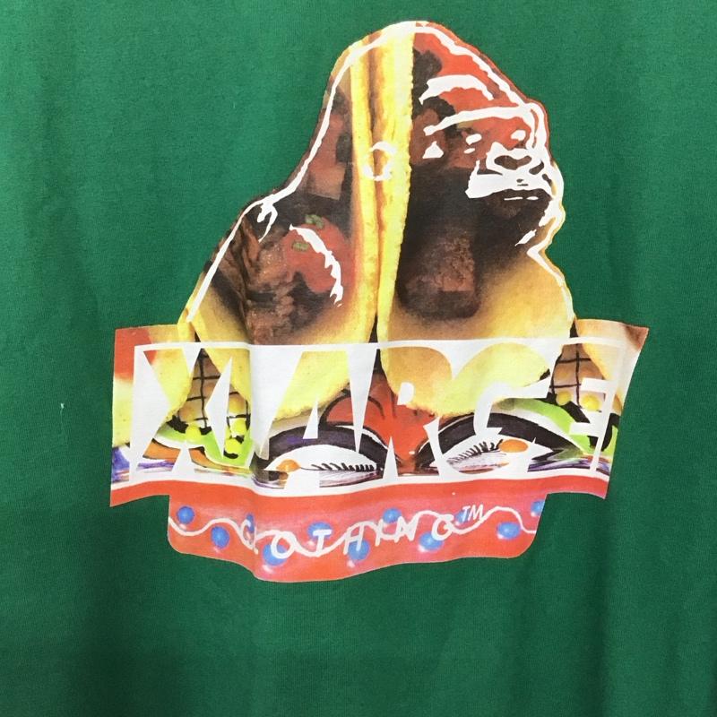 エクストララージ XLARGE カットソー 長袖 長袖カットソー プリントカットソー クルーネック XL プリント 緑 / グリーン /  メンズ USED 古着 中古 10132309