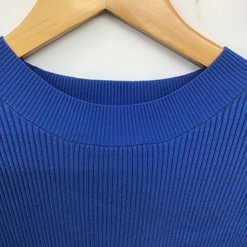 オペークドットクリップ OPAQUE.CLIP ニット、セーター 長袖 M 無地 青 / ブルー /  レディース USED 古着 中古 10140414