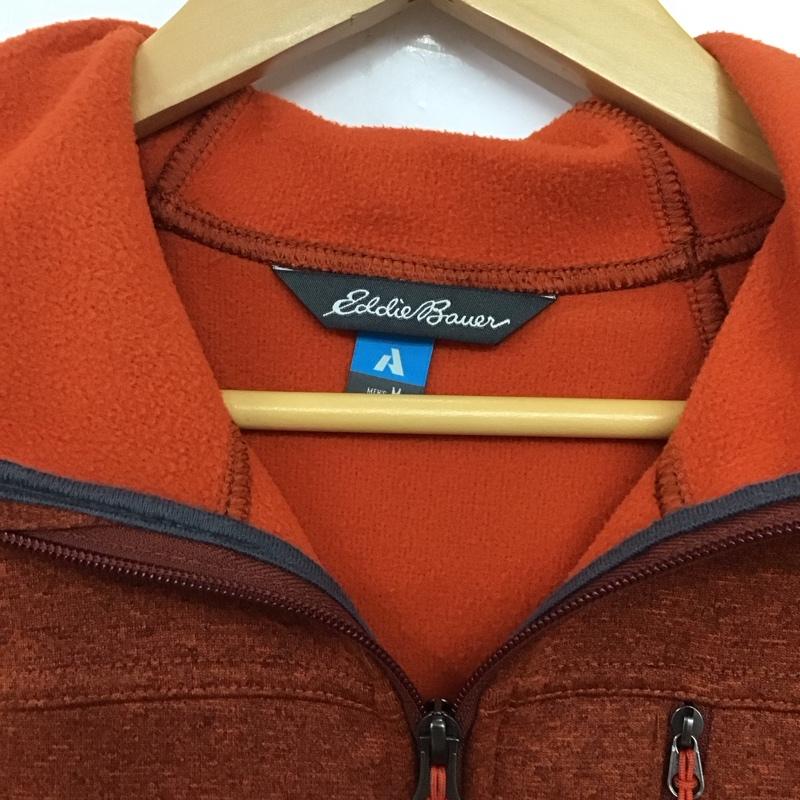 エディーバウアー Eddie Bauer パーカー 長袖 ジップパーカー M ロゴ、文字 X プリント 茶 / ブラウン / X 橙 / オレンジ /  レディース USED 古着 中古 10141201