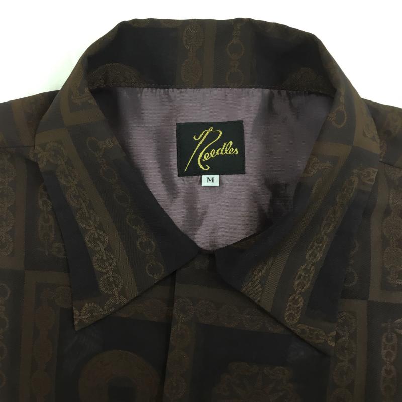 ニードルス Needles シャツ、ブラウス 半袖 Classic Shirts MR135 M 総柄 茶 / ブラウン /  メンズ USED 古着 中古 10127268