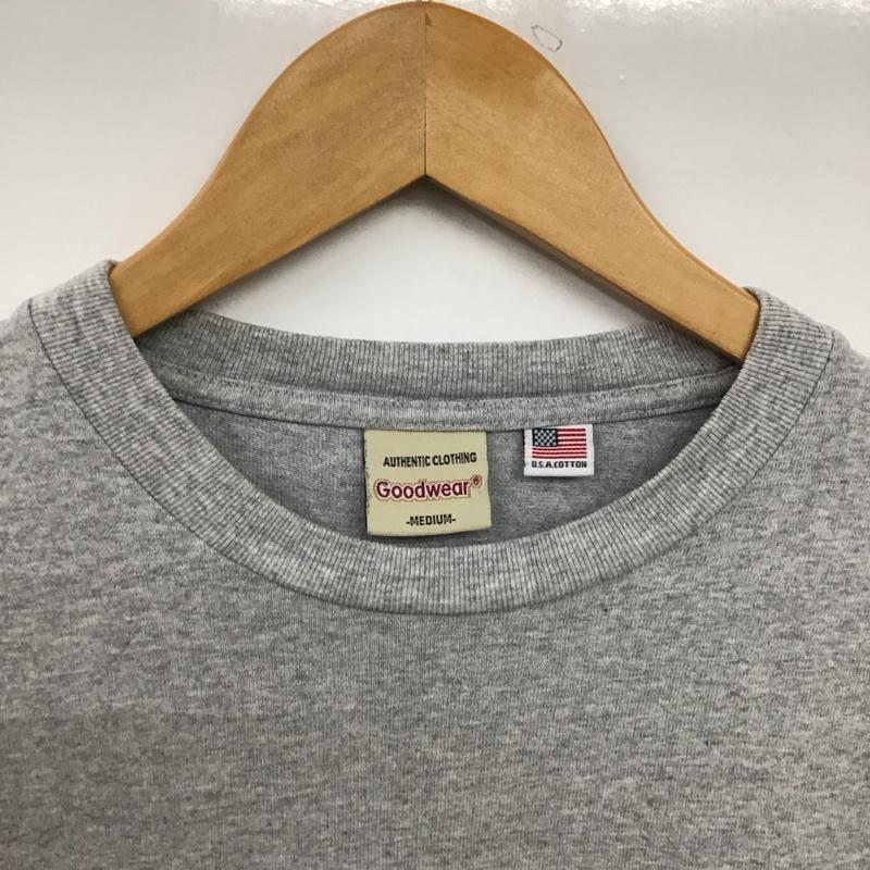 グッドウェア Goodwear Tシャツ 半袖 半袖カットソー プリントTシャツ クルーネックカットソー M 無地 灰 / グレー /  メンズ USED 古着 中古 10150933