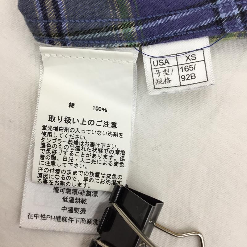 ブルックスブラザーズ BROOKS BROTHERS シャツ、ブラウス 長袖 ネルシャツ XS チェック 青 / ブルー / X 緑 / グリーン / X 黄 / イエロー / X 黒 / ブラック /  メンズ USED 古着 中古 10130237