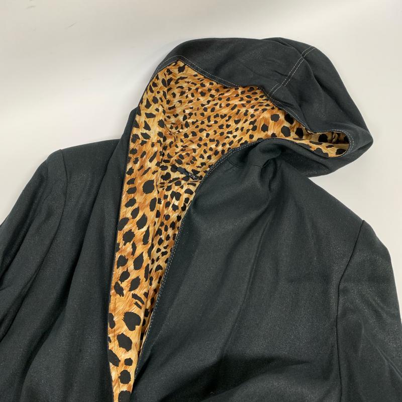 レオナール LEONARD コート コート一般 無地 X ヒョウ柄・レオパード柄 黒 / ブラック /  レディース USED 古着 中古 10031368
