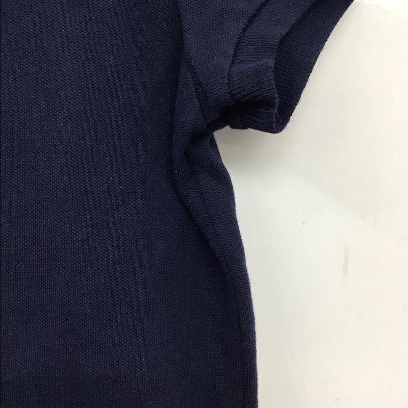 ポロラルフローレン POLO RALPH LAUREN ポロシャツ 半袖 半袖ポロシャツ カラーシャツ 半袖カットソー XL ロゴ、文字 紺 / ネイビー /  レディース USED 古着 中古 10135617