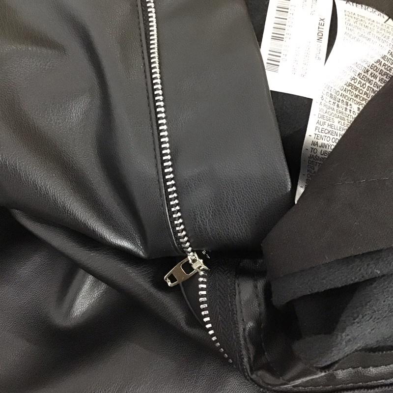 ザラ ZARA ボトムス ボトムス 4387 281 800 フェイクレザーパンツ タグ付き 40 無地 黒 / ブラック /  レディース USED 古着 中古 10129116